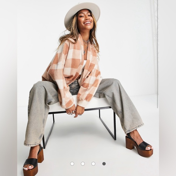 Free People Benji Check Cardigan - Picture 2 of 10